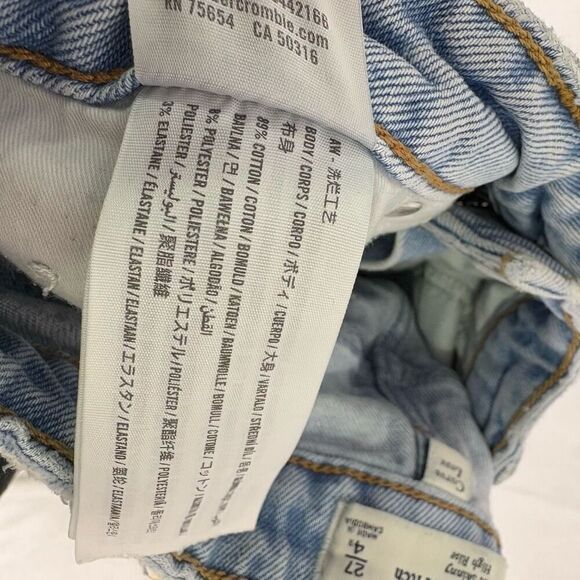 Abercrombie & Fitch The Skinny High Rise Distressed Knee Jeans Size 4 - Picture 12 of 12